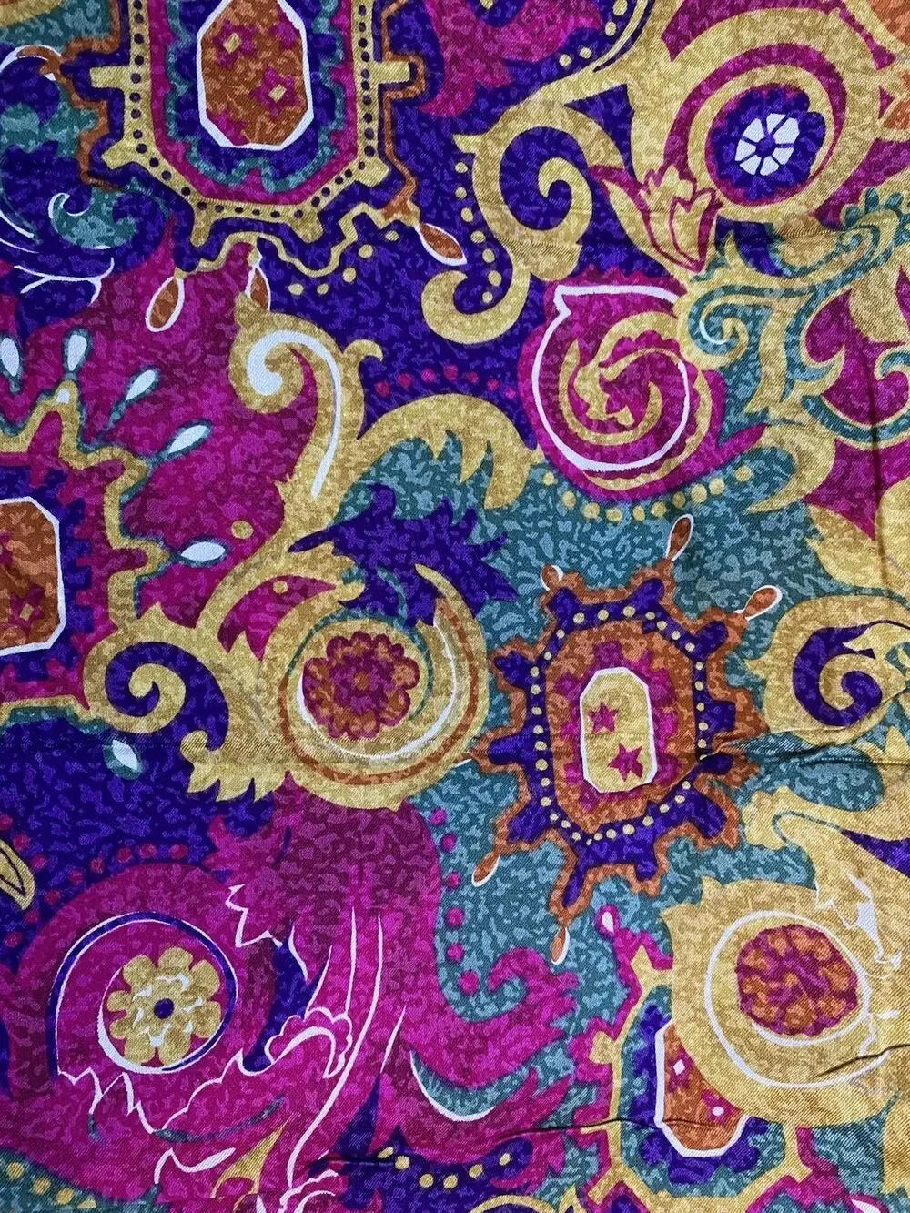 Vintage 1992 Tandler Textiles Jewel Tone Abstract Jersey Fabric 56